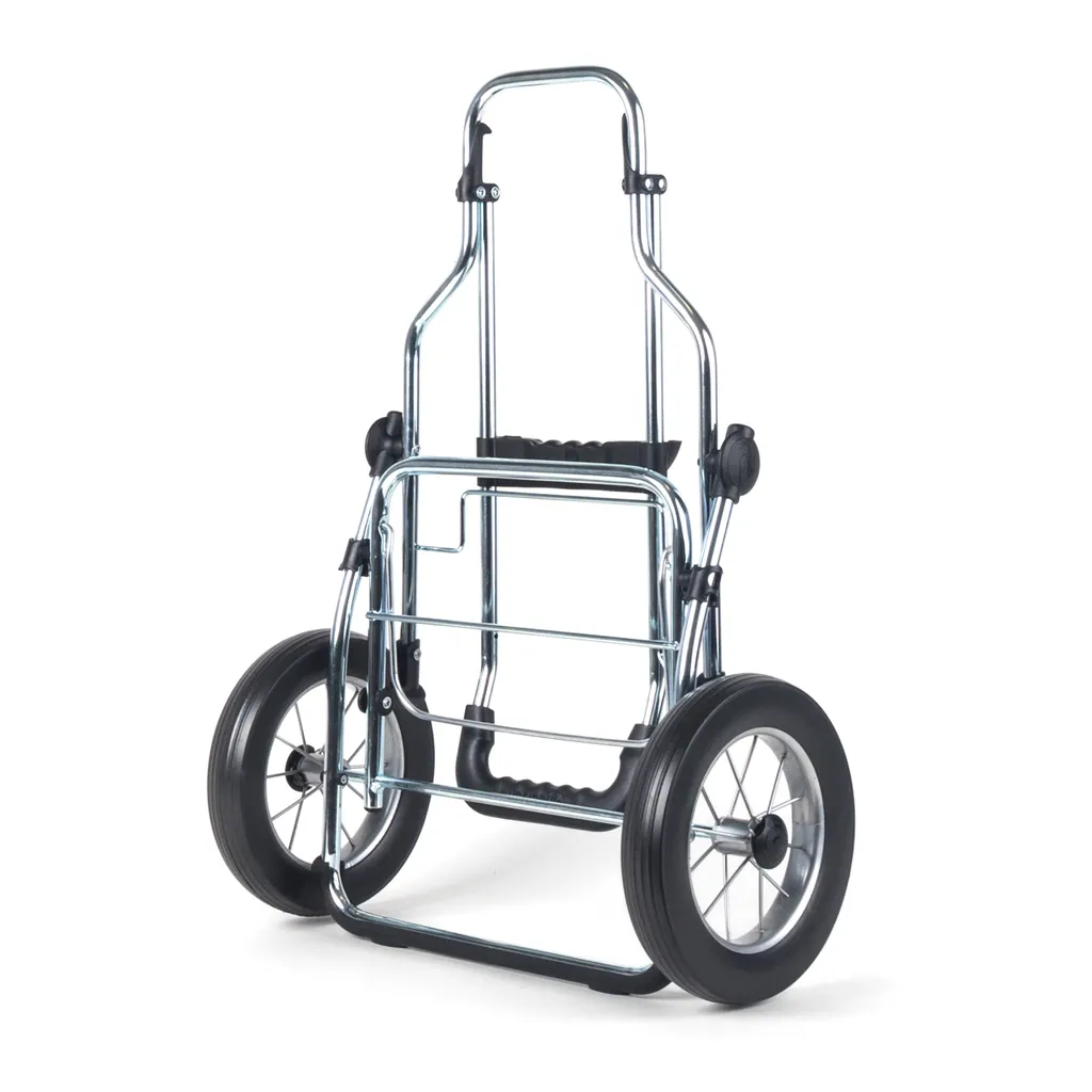 Andersen Shopper Royal Shopper Stahl Klappbar Mit Metallspeichenrad Ø 25 Cm Und 45 Liter Tasche Wismar Silbergrau Mit Kühlfach – Bild 10