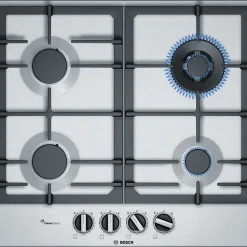 Bosch PCH6A5B90 60cm Einbau Gaskochfeld Autark Wok Brenner Edelstahl