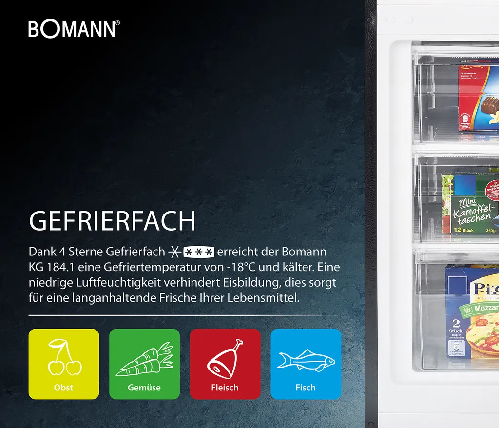 Bomann Kühl-/Gefrierkombination KG 184.1 Weiß 269 Liter – Bild 5