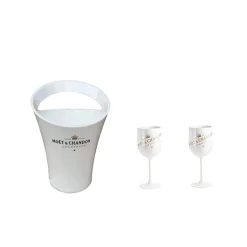 Moet & Chandon Moët & Chandon Ice Impérial Champagner Gläser Inkl. Kühler Weingläser Champagnergläser Weiß
