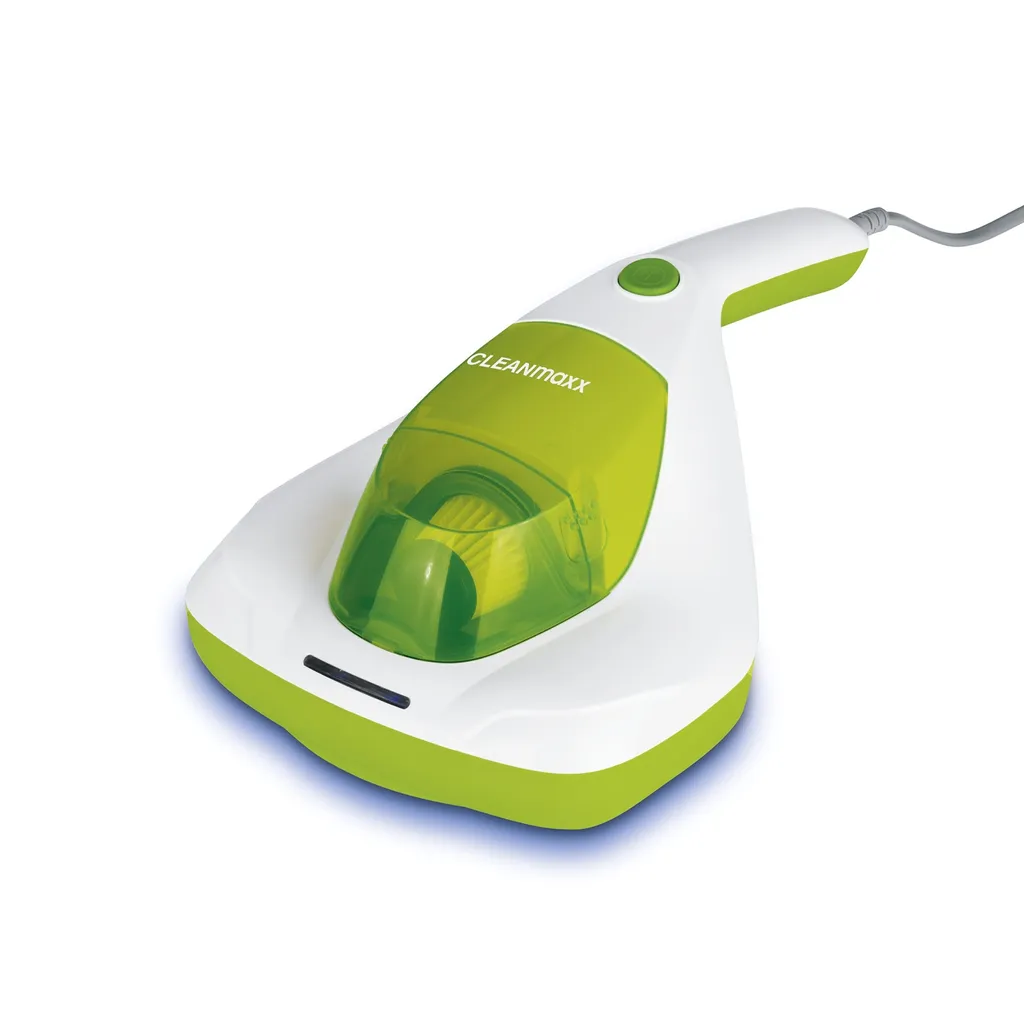 Maxxworld CLEANmaxx Milben-Handstaubsauger Kompakt Mit UV-C Licht - Weiß/limegreen