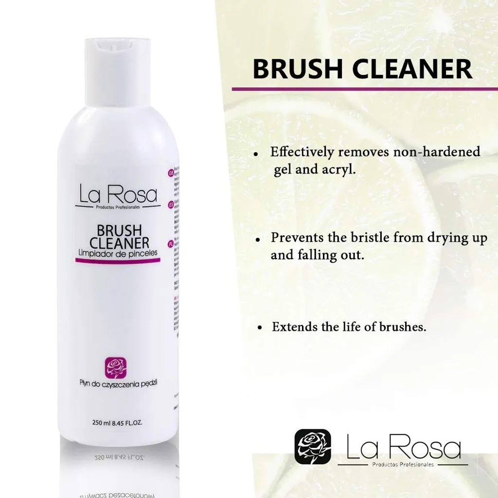 La Rosa Productos Profesionales La Rosa Pinselreiniger BRUSH CLEANER Für Pinsel Und Werkzeuge - Säubert Ihre Pinsel Mühelos Von Gel, Acryl Und Anderen Modelliersubstanzen, 250 Ml – Bild 4