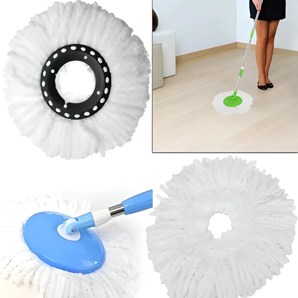 10er Ersatzkopf Disc Mop Clean Für Wischmopp Stück Ersatz Set Kopf Spin Twist Mikrofaser Ersatzmop Hoher Kompatibel Ersatz-Moppköpfe Weiß Retoo – Bild 15