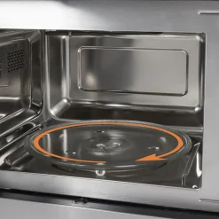 Bomann 3in1 Einbau-Mikrowelle Mit Grill Und Heißluft, 25 L Garraum, 8 Automatikprogramme, Auftaufunktion, Inkl. Grillrost Und Drehteller (Ø 27 Cm), 900 Watt, Edelstahl, MWG 3001 H EB