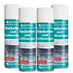 HOTREGA Backofen- Und Grillreiniger 300ml, Ofenreiniger, Backofenspray, Backofenreiniger, Herdreiniger, Fettlöser Menge:4