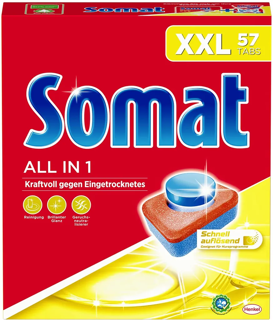 Somat All In 1 Spülmaschinen Tabs 7x57 Geschirrspül Tabs XXL Pack Spülmaschine – Bild 2