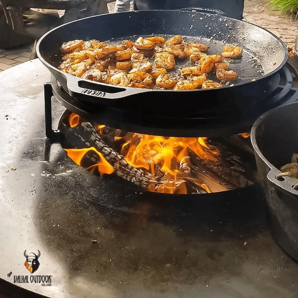 Valhal Outdoor - Bratpfanne 30 Cm - Gusseisen - Feuerstelle Garten - Cm - Schwarz – Bild 4