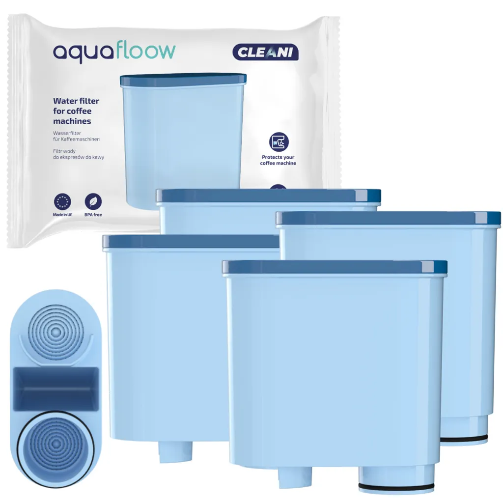 Aquafloow Rundum-Pflegeset Für Kaffeevollautomaten Philips, Saeco (4x Filter, Komp. Mit CA6903, Entkalker 1000ml, 20 X 2g Reinigungstabletten, Reinigungsbürste, Silikonfett) – Bild 2