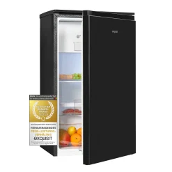 Exquisit Kühlschrank KS117-3-010F SchwarzPV | 82 L Nutzinhalt | Schwarz
