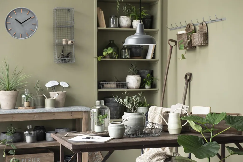 LS-LebenStil Vintage Wanduhr Beton Grau Kupfer 28cm Rund Schwarze Zeiger Quarzuhr Küchenuhr – Bild 3