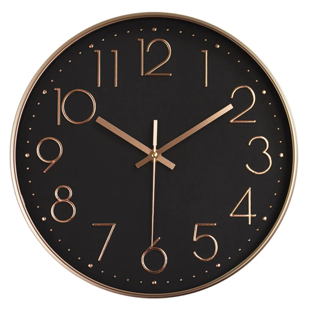 Longziming Wanduhr,30 Cm Silent Geräuschlos Wanduhr Quarz Batteriebetrieben Mit ABS-Rahmen HD-Glasabdeckung Für Kinder/Wohnzimmer/Schlafzimmer/Küche/Büro/Dekoration