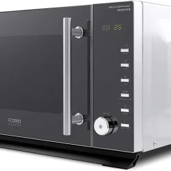 CASO | MIG25 Ceramic 2-in-1 Mikrowelle Mit Grill | Keramikboden Und Inverter-Technologie, 900 W, 1000 W Grill, 25 L, Design Edelstahl, Verspiegelt