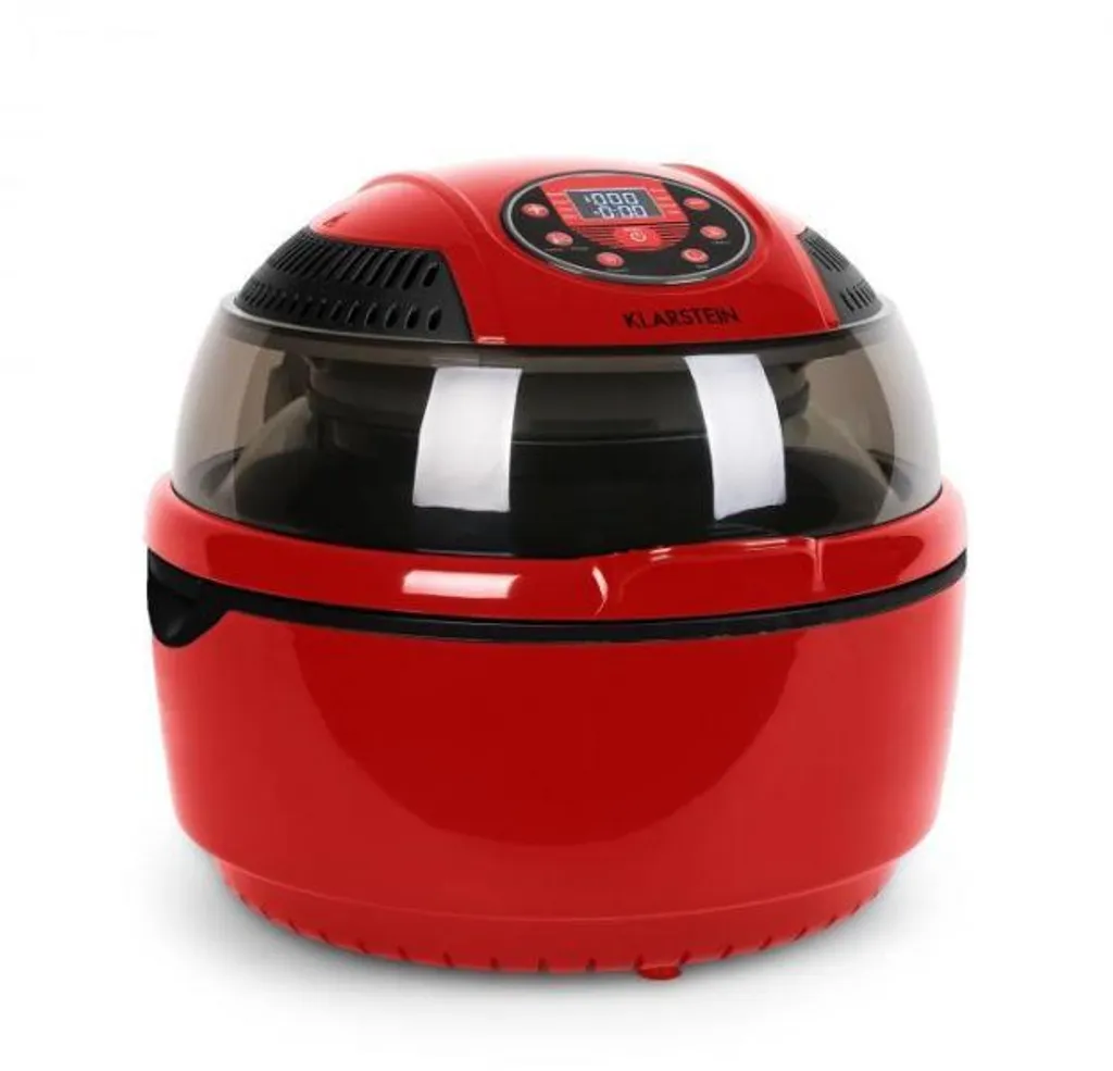 Klarstein VitAir Turbo Heißluftfritteuse Rot-schwarz 1400W Grillen Backen 9l – Bild 6