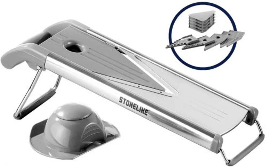 Stoneline Edelstahl Gemüsehobel Mit 5 Schneideinsätzen – Bild 18