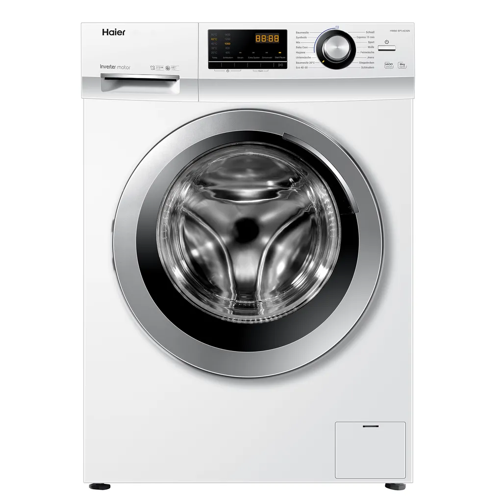 Haier HW80-BP14636N Waschmaschine 8 Kg Inverter Motor Vollwasserschutz