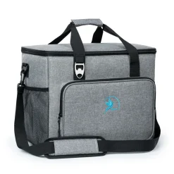 Obics - Kühltasche Gross Faltbar 30l Kuehlbox Isoliertasche Grau Für Essen In Tupperware Für Auto Mit Fächer Lunchtasche Camping Zubehör Für Picknick Essenstasche Isoliert Und Wasserdicht Für Arbeit