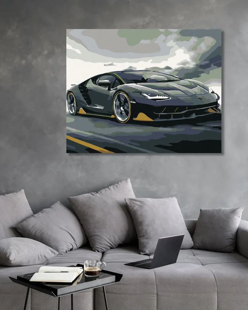 Diamondi - Diamond Painting - LAMBORGHINI, 40X50 Cm, Ohne Keilrahmen – Bild 2