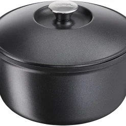 Tefal E2157014 AROMA INDUKTION Schmortopf Mit Deckel Gusseisen/Alu °24cm 4,8L