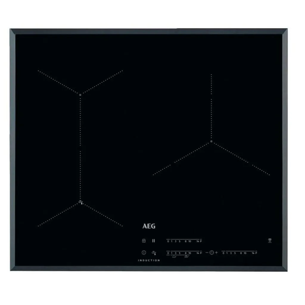 AEG IAE63431FB, Schwarz, Integriert, Zonen-Induktionskochfeld, 3 Zone(n), 3 Zone(n), Groß