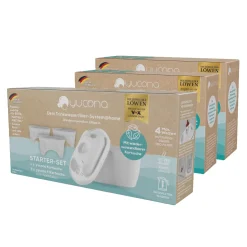 Maxxworld Yucona Wasserfilter Starter-Kit - Kartusche Mit 9 Filtertaschen Wasserfilter Kartuschen Filtertaschen Brita Maxtra Starter Set 9 Taschen Yucona | Yucona® Wasserfilter Starter-Kit 10-TLG. (9 Monate) | Wiederverwendbare Wasserfilterkartusche, 96% Plastikers