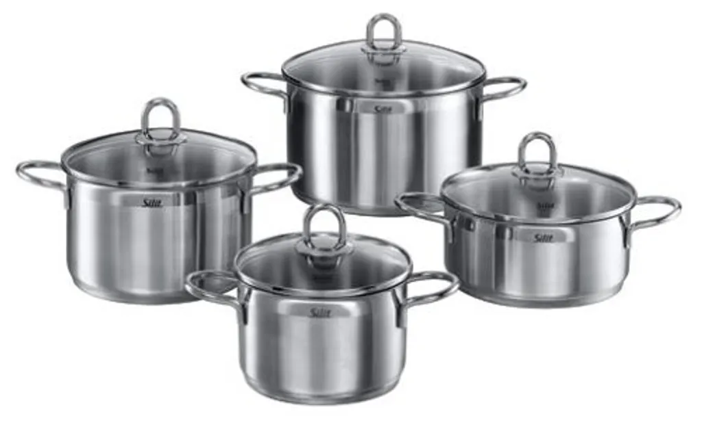 Silit Kochtopf-Set Diamant 4tlg. Aus 18/10 Edelstahl Mit SiliTherm-Allherdboden