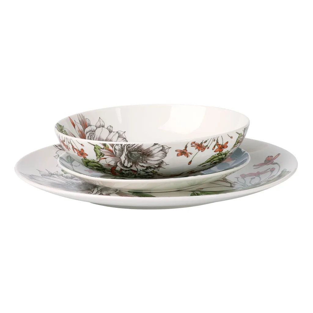 Designer Homeware Distribution GmbH Maxwell & Williams Dinner-Set Night Garden - Blumen 12-tlg., Geschirrset, Teller, Schalen, Porzellan, II0093 – Bild 4