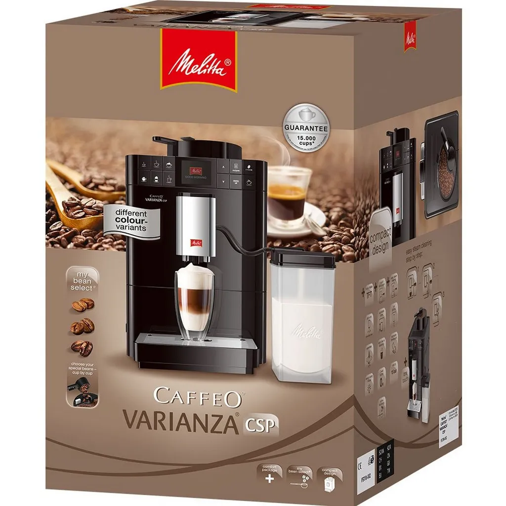 Melitta Caffeo Varianza CSP F570-101 Kaffeevollautomat Mit Milchbehälter, One Touch Funktion - Silber – Bild 5