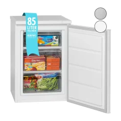 Bomann® Gefrierschrank, 85 Liter Nutzinhalt, Gefrierschrank Klein Mit 3 Gefrierschubladen U. Eiswürfelschale, Mini Fridge Mit Stufenloser Temperaturreglung, Türanschlag Wechselbar - GS 2186.1, Weiß