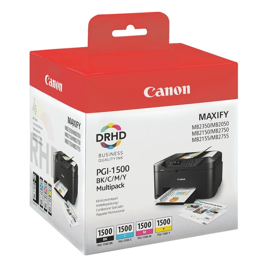 Canon® Canon PGI-1500 BK/C/M/Y - Original - Tinte Auf Pigmentbasis - Schwarz - Cyan - Magenta - Gelb - Cano Canon – Bild 3