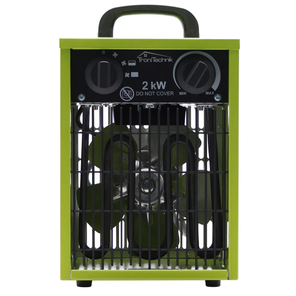 Tronitechnik TT-EIH-152 Heizgerät Heizlüfter Heizung 2.000 Watt, Tragegriff, Stahl, Stufenlose Thermosteuerung – Bild 3