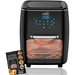 ISL GmbH Starlyf® Air Oven XXL – 12 Liter Heißluftfriteuse Mit 10 Programmen Und Rotisserie-Funktion, Drehspieß, LED Display Mit Touch Screen, 1700 Watt , Ohne ÖL - Airfryer, Heißluft, Fritteuse, Heißluftofen, Backofen, Dehydrator, Grill