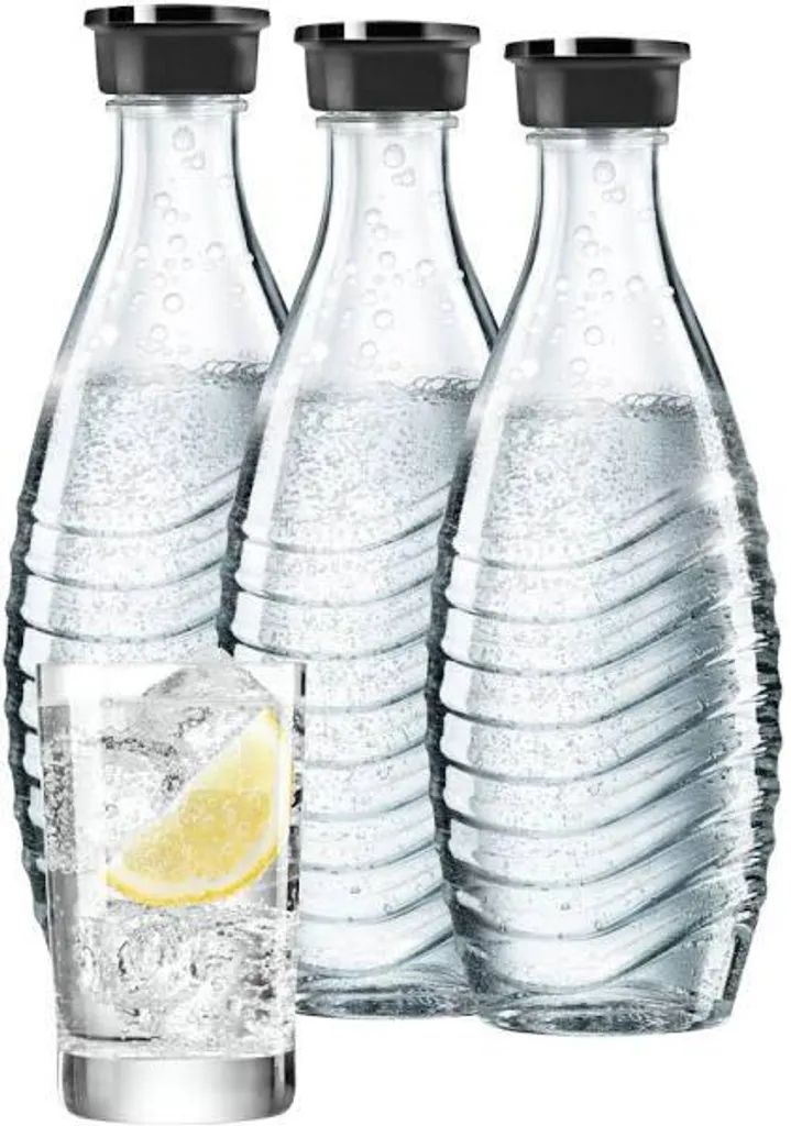 SodaStream Crystal 2.0 Vorteilspack Wassersprudler, Titan, Mit 3 Karaffen – Bild 3