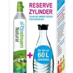 SodaStream Reserve-Zylinder 50-60 Ltr + Glas - Karaffe