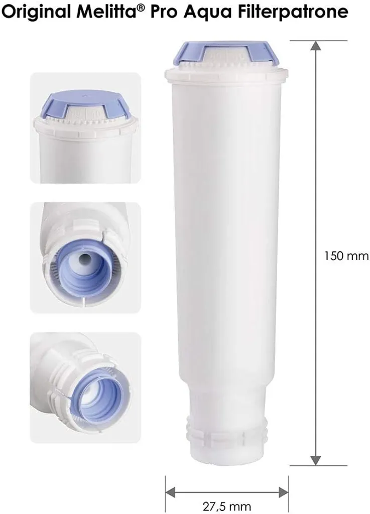 3x Melitta 224562 Filterpatrone Für Kaffeevollautomaten Pro Aqua Vorbeugung Von Verkalkung, Einfache Anwendung, 3 Patronen – Bild 5