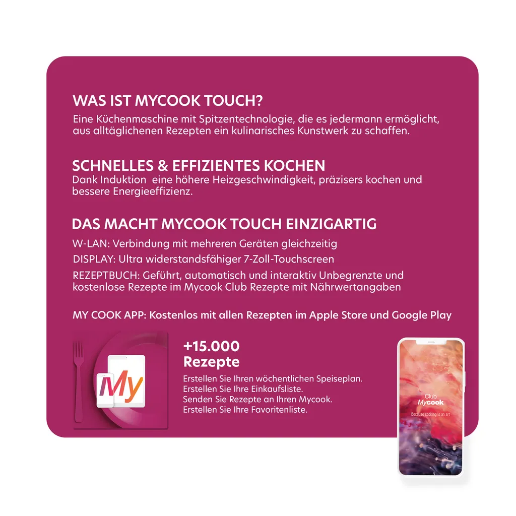 Taurus Video Küchenmaschine Taurus MYCOOK TOUCH 1600W Integrierte Wi-Fi-Verbindung – Bild 4