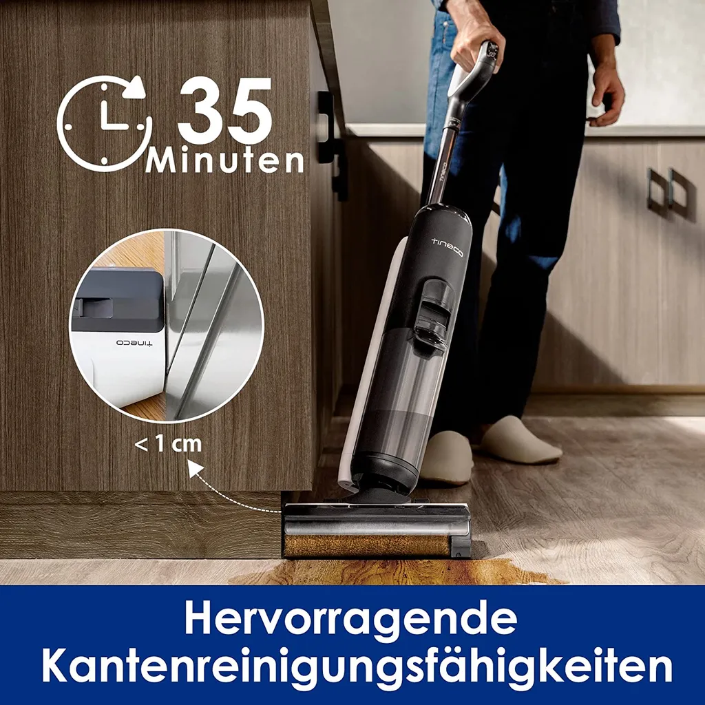 Tineco Floor ONE S5 PRO 2 Smart Nass-Trockensauger Wischmopp, LCD-Display, Bodenreiniger,35 Min. Laufzeit, Wi-Fi, App Und Sprachführung – Bild 4