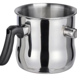 Fachhandel-Plus Milchtopf Edelstahl Simmertopf Doppelwandig 1,2 L Wasserbadtopf