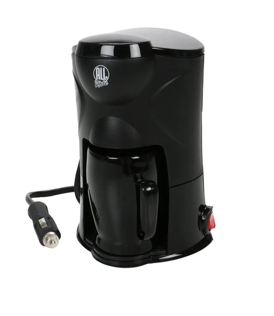 All-Ride Kaffeemaschine Für 1 Tasse Mit Dauerfilter, An-/Aus-Schalter Mit LED, Befestigungsmaterial, 24 V Für LKW, Wohnmobil, Boot