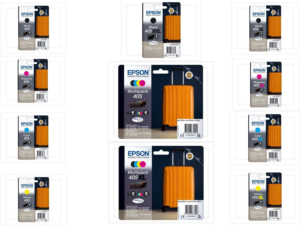 Epson® Epson 405XL DURABrite Ultra - Original - Tinte Auf Pigmentbasis - Schwarz - Cyan - Magenta - Gelb - – Bild 5
