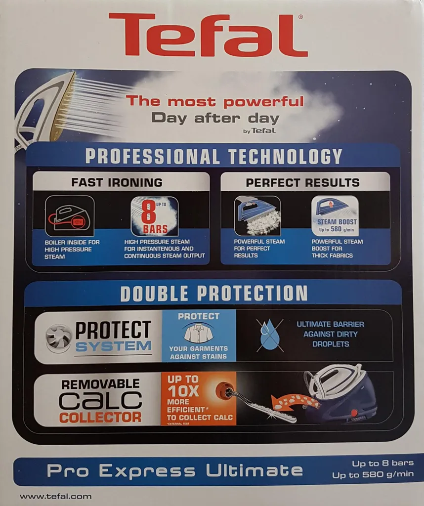 Tefal GV9580 Pro Express Ultimate Dampfbügelstation Bügeleisen 2830 Watt – Bild 6