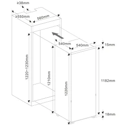 PKM Einbau Kühlschrank 4**** Gefrierfach KS 184.4 EB2 Schleppscharnier 181 L