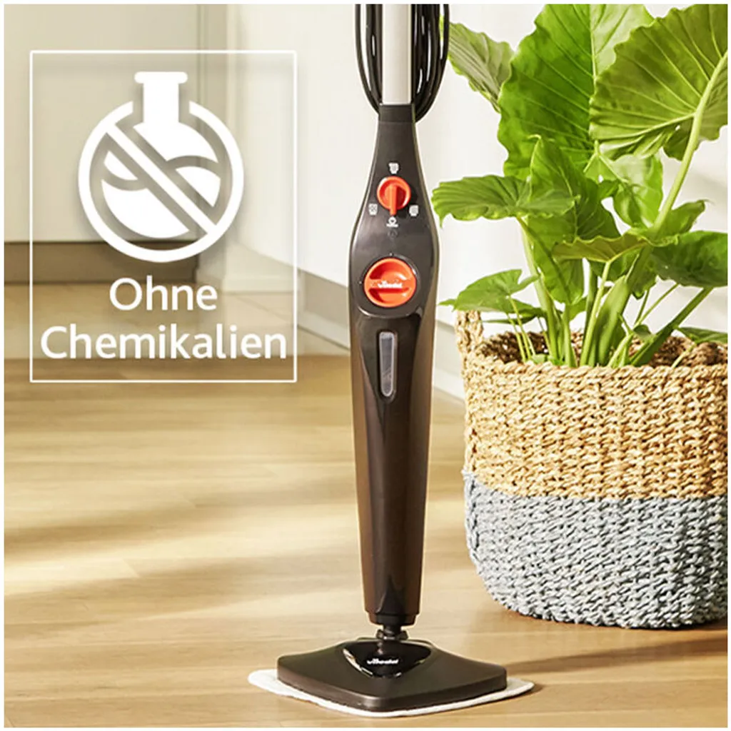Vileda 168933 Steam PLUS Dampfreiniger Mit Mikrofaserbezug Plus PowerPad, Entfernt Bis Zu 99,9% Bakterien, Ohne Chemie, 3 Dampfeinstellungen, ECO-Verpackung – Bild 4