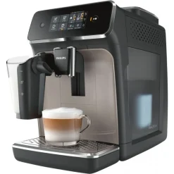 PHILIPS CAFT2235 / 40 / PHI - Automatische Espressomaschine Mit Mahlwerk - 3 Getränke - LatteGo - Touchscreen - Zinkbraun