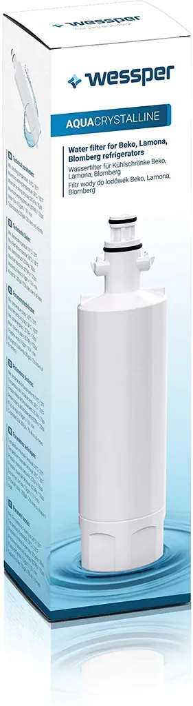 Wessper 3x 4874960100 Gefrier-Kühlschrank Wasserfilter Ersatz Kompatibel Mit Beko 4874960100 4394650100, 9256712, SBS4K; Blomberg IWD1004ET, KFD9952PXDUK; Grundig 487960000; Lamona LAM6100 HJA6110 – Bild 4