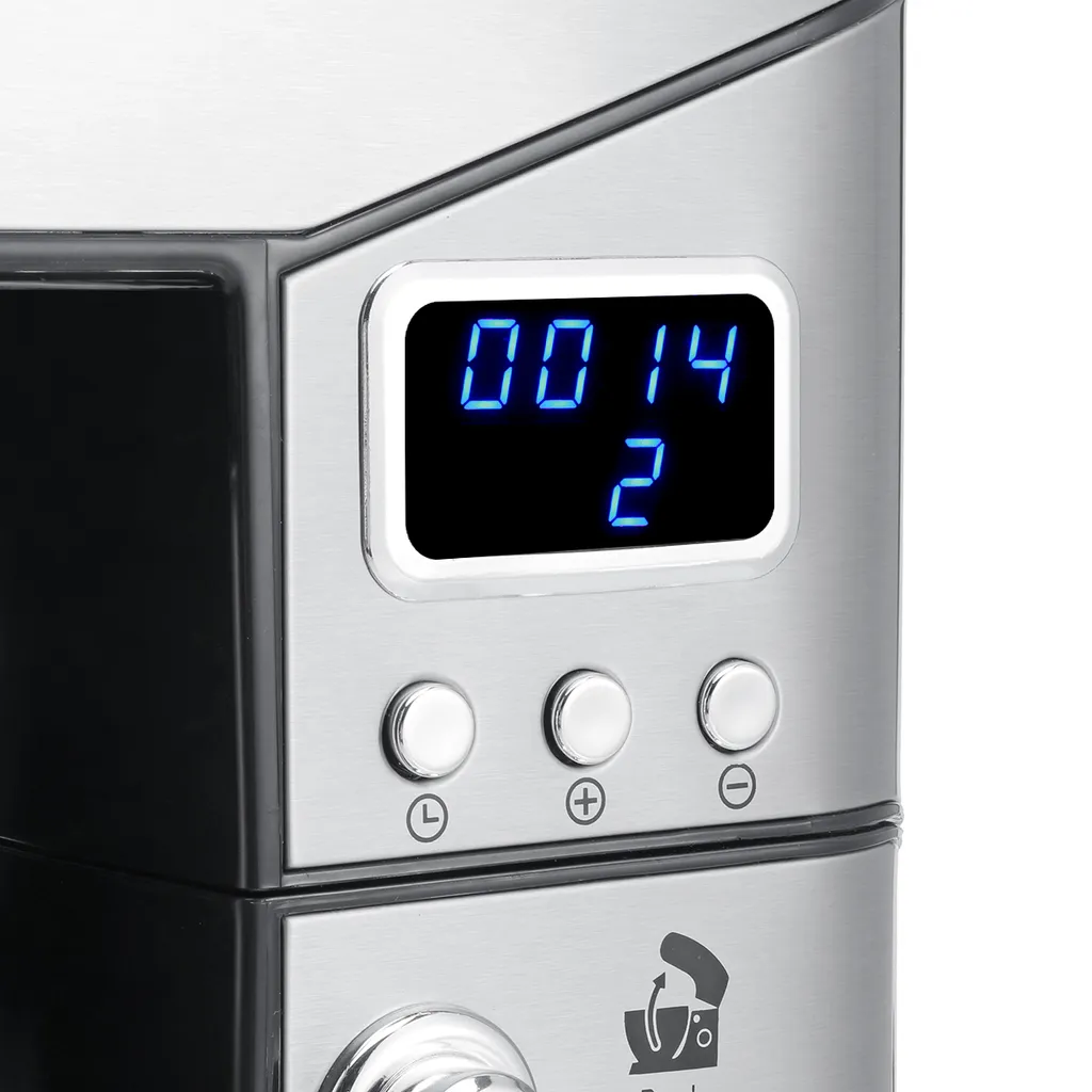 OSMOND 6Gang 5L Küchenmaschine Knetmaschine 1300W LCD StandMixer Edelstahl Rührschüssel Edelstahlschüssel Teigmaschin - Silber – Bild 5