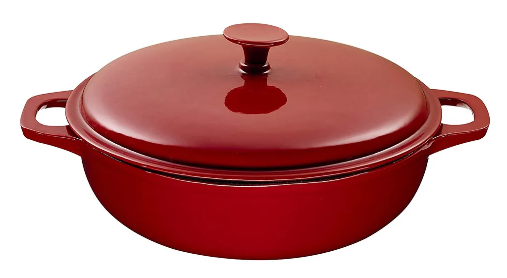 Juergen Klein ø30cm KING® Eisengusstopf / Eisengrussbräter / Farbe: Dunkel-Rot / Ca. 9cm Hoch – Bild 4