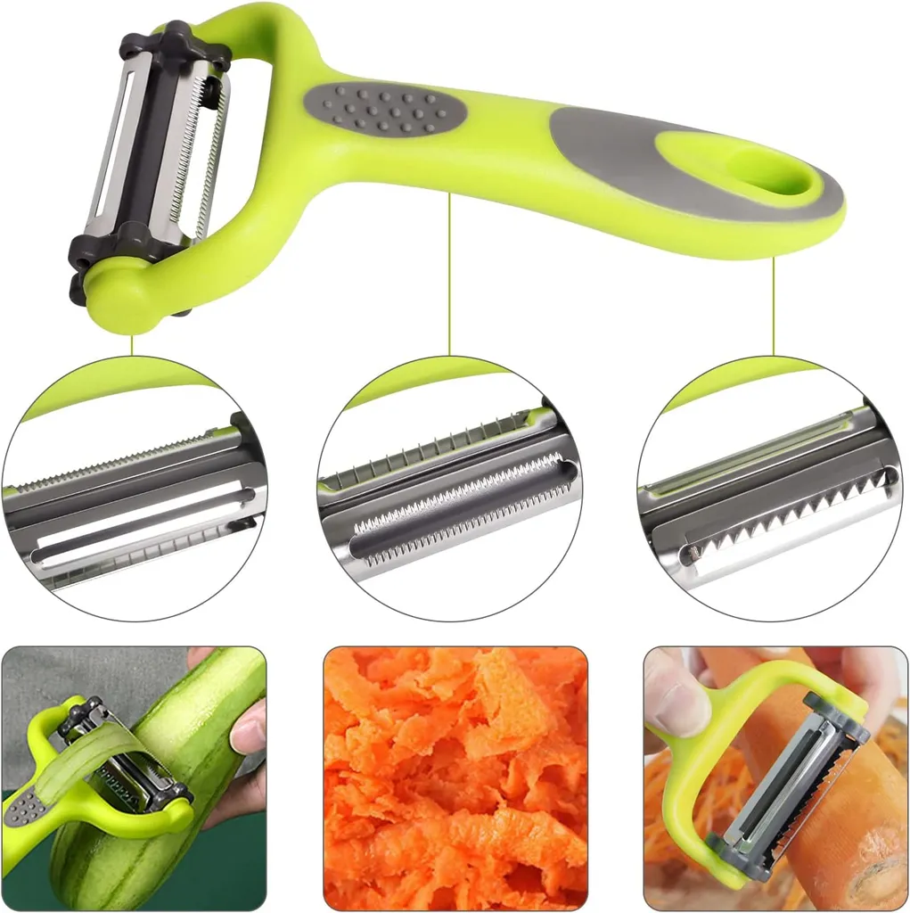 Eforas B.V. Gemüseschäler, 4 St. Sparschäler Set| Schäler| Kartoffelschäler, Für Schälen Von Kartoffeln, Karotten Und Verschiedenen Gemüse- Und Obstsorten. – Bild 3