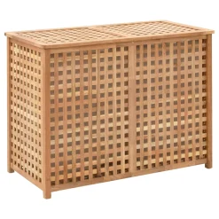 VidaXL Wäschekorb 87,5x46x67 Cm Massivholz Walnussholz