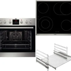 AEG - Kombi 3025 (EES33101ZM + HE604062XB) - Einbau-Herdset - Edelstahl