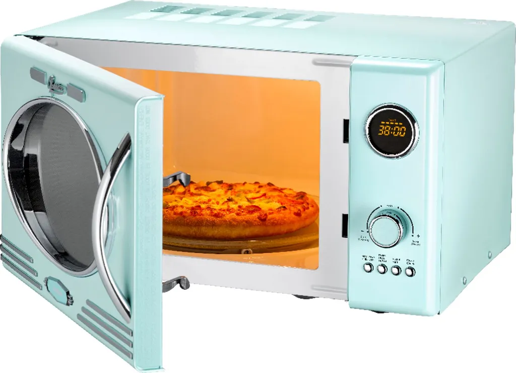 Melissa 16330122 CLASSICO Retro Mint Baby Blue 25 Liter Mikrowelle Mit Grill – Bild 3